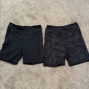 Danskin Black and Camo Pattern Shorts